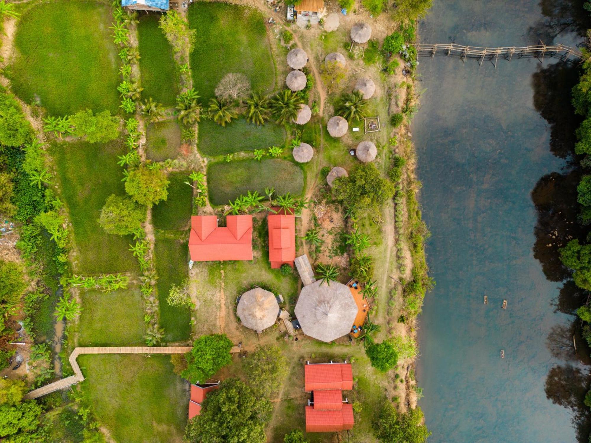Bolaven Garden Bungalow And Tent - Tad Lo Ban Kiangtat Exterior foto